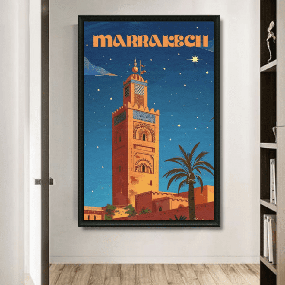 Tableau marocain Marrakech vue détail