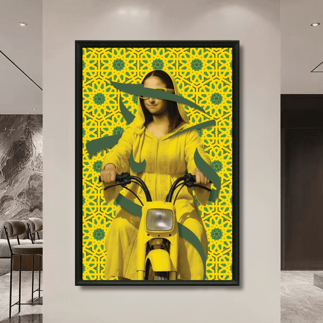 Tableau Mona à Marrakech pop art détail