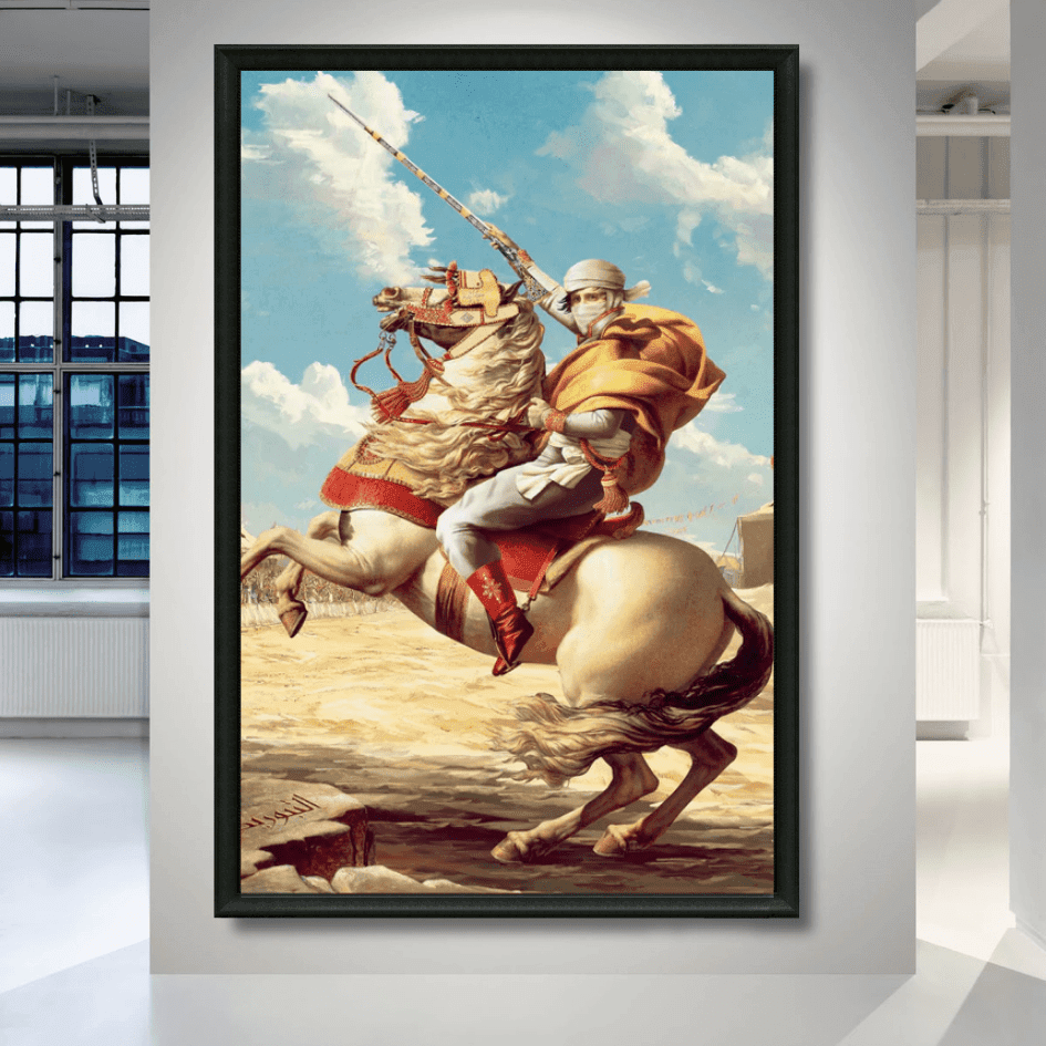 Tableau Napoléon style Tbourida marocain art décalé