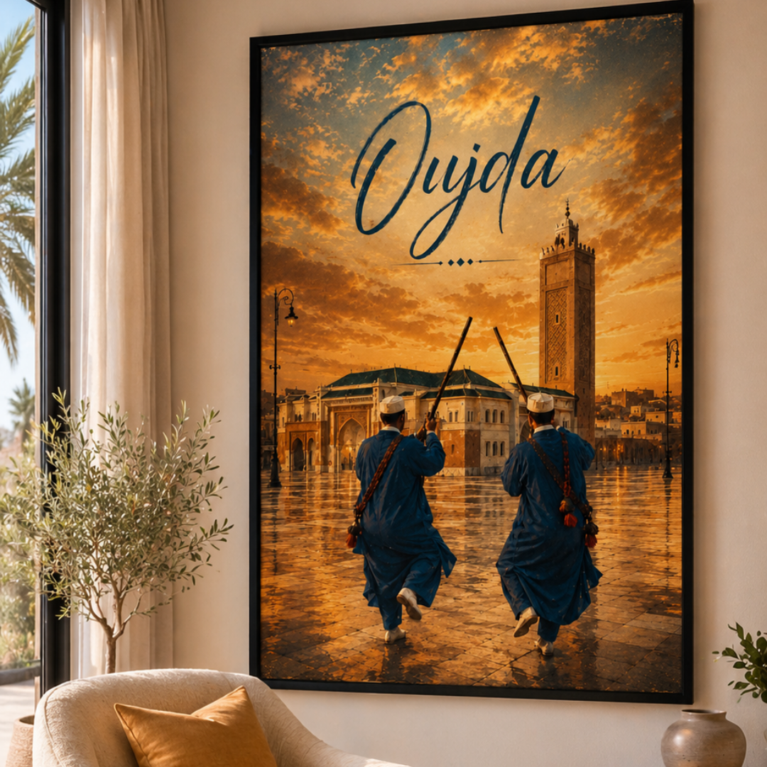 Tableau marocain Oujda, capitale de l'Oriental