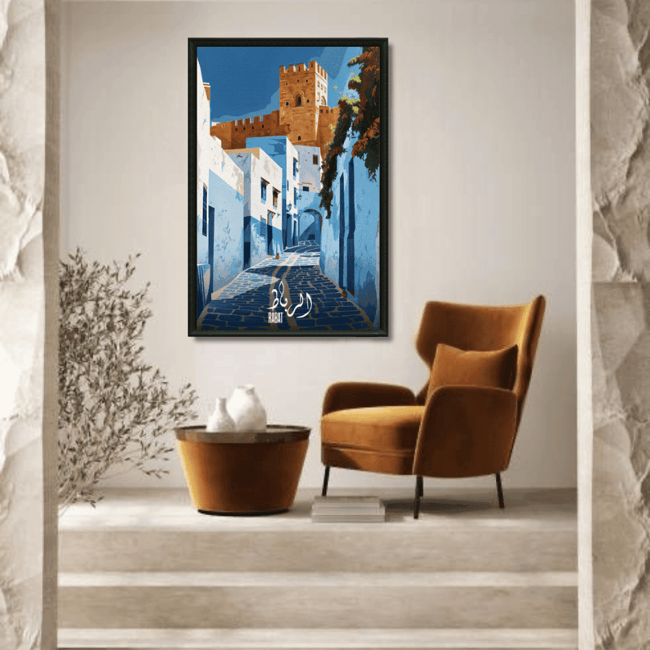 Tableau marocain Rabat vue détail