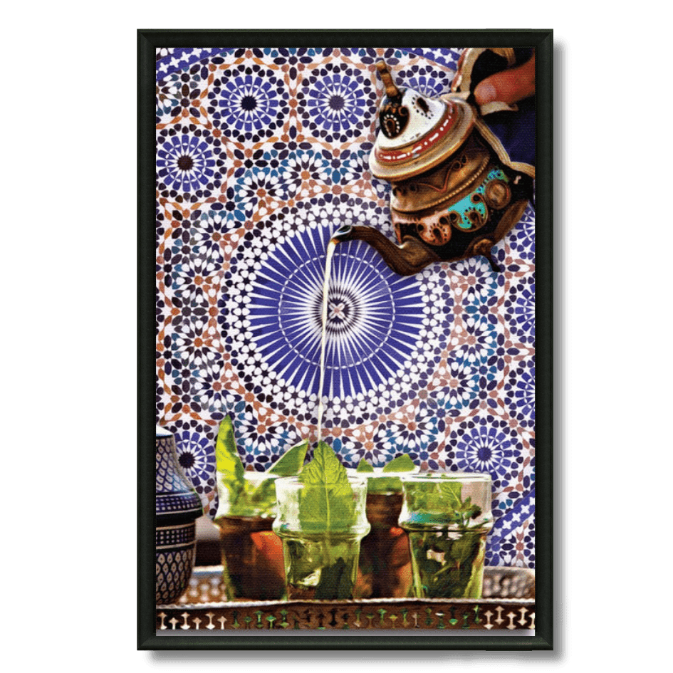 Tableau service atay thé à la menthe mosaïque marocaine