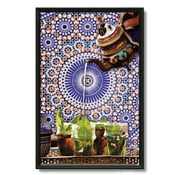 Tableau service atay thé à la menthe mosaïque marocaine