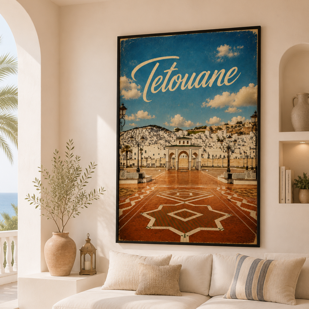 Tableau marocain Tétouan vue détail