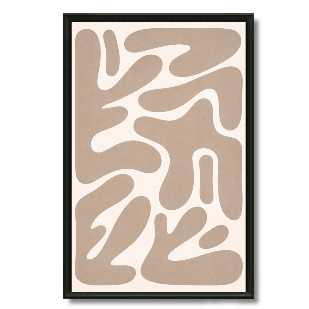 Tableau taupe géo art déco moderne design